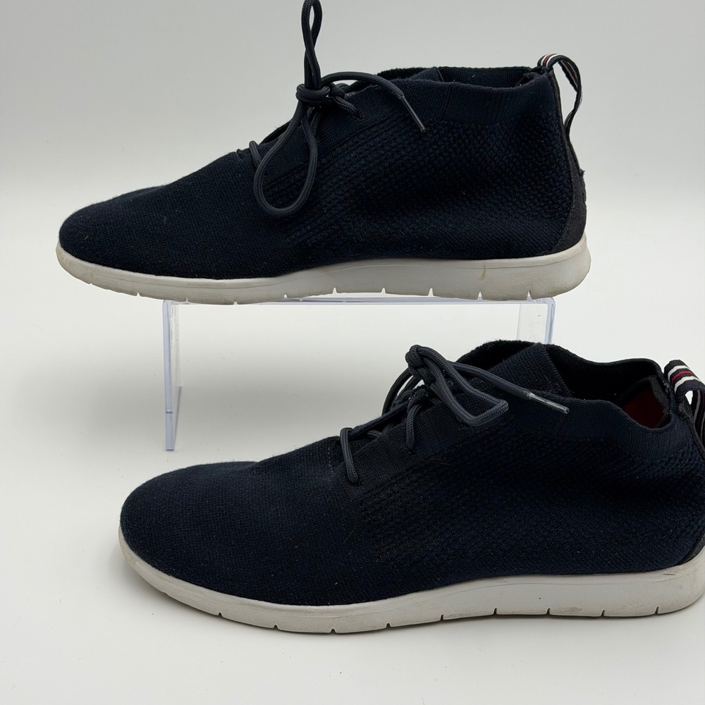 UGG Mens 10 Blue Knit Lace Up Chukka Sneaker Shoes White Sole 1020212
